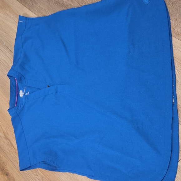 Healing Hands Blue Scrub Set M Top S Bottoms - Picture 2 of 8